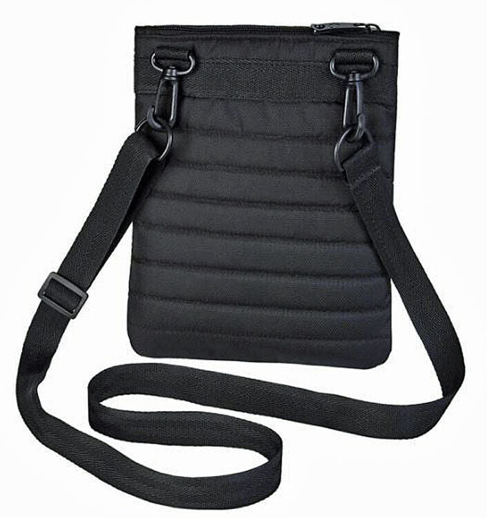 Women's Black Quilted Crossbody Sling Hip Bag 99616-Midnight