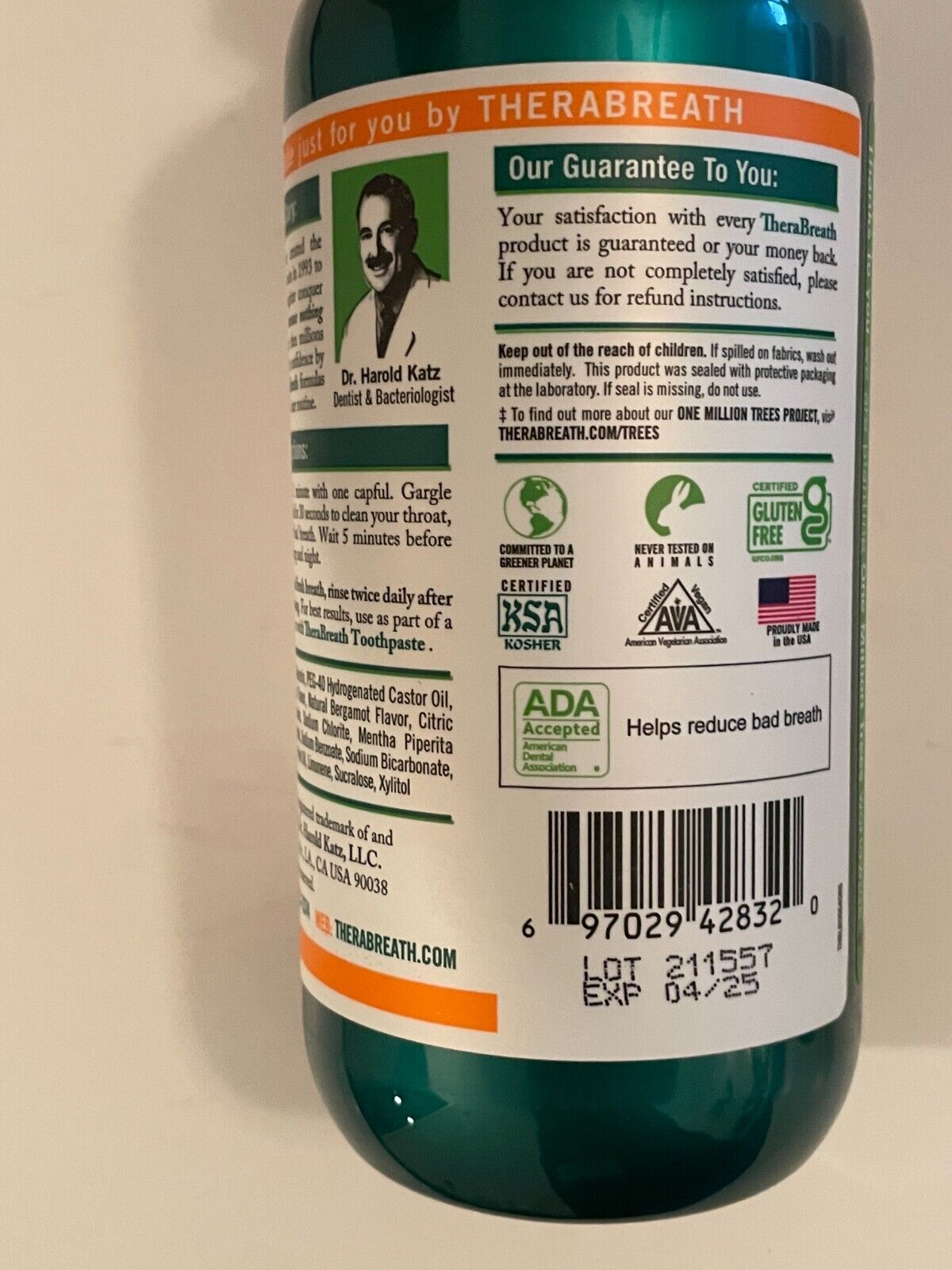 TheraBreath Fresh Breath Rainforest Mint Oral Rinse, 16oz - 2 Pack