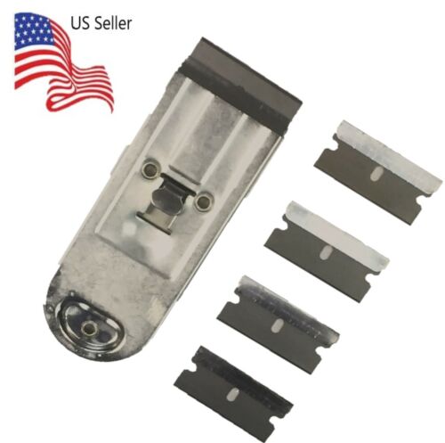 Glass Paint Safety SCRAPER + 5 Razor Single Edge