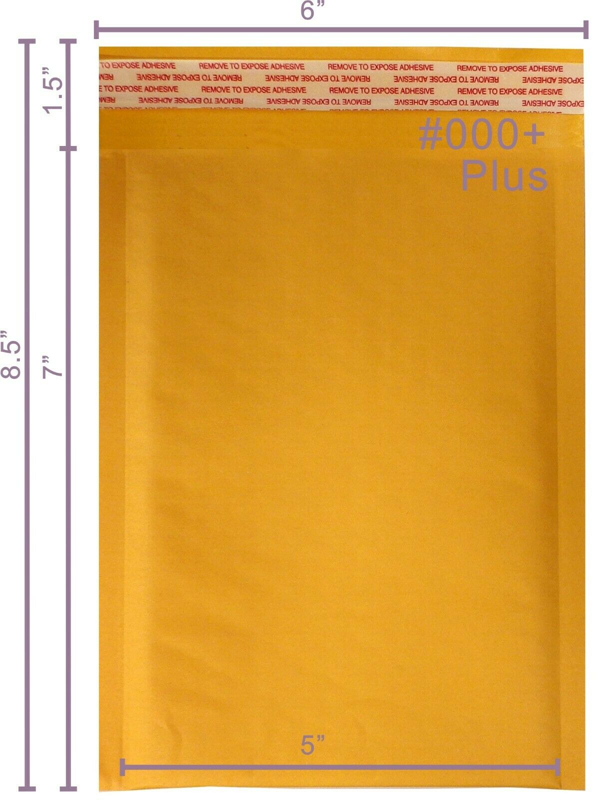 500 #000+Plus Kraft Bubble Padded Envelopes Mailers 5 X 7 extra large