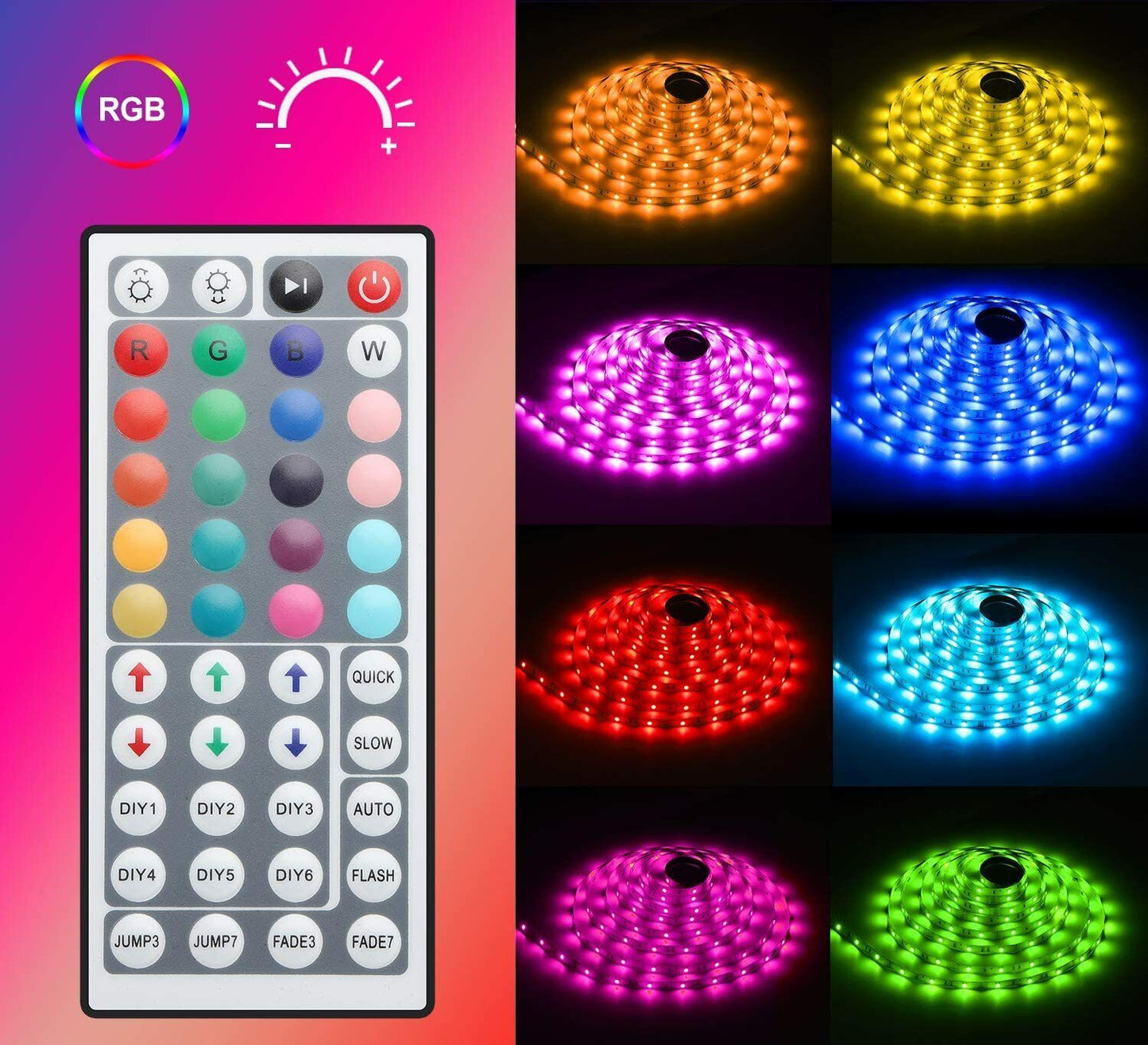 Led Strip Lights 16.4ft RGB 5050 Led Tape Lights Color Changing