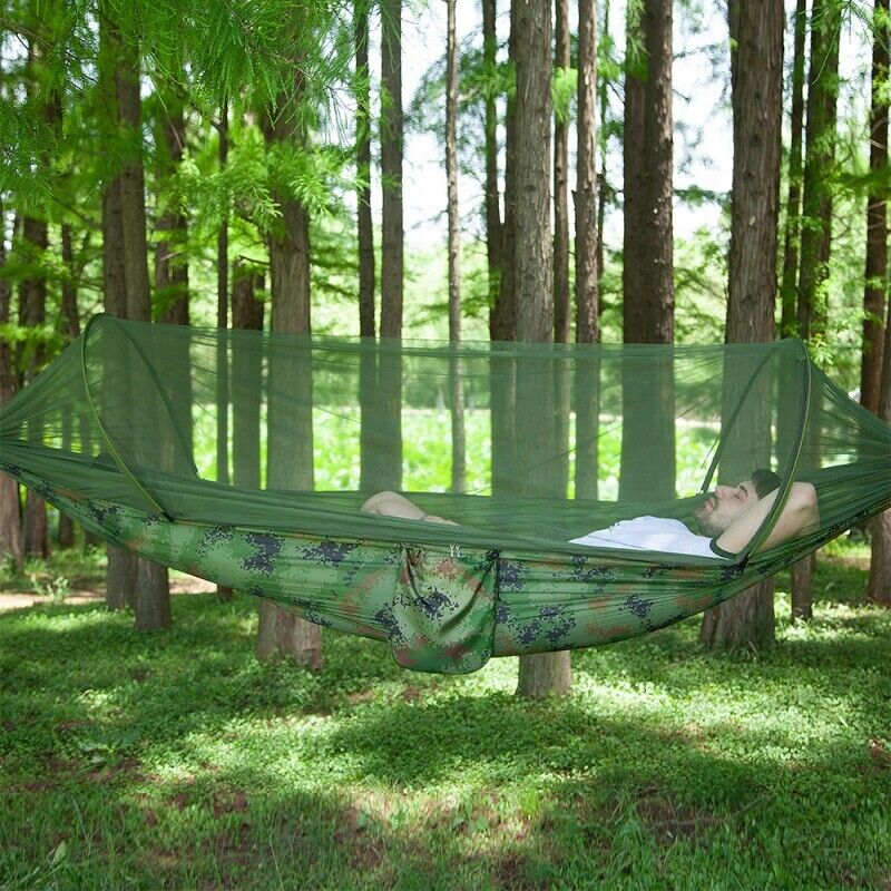 Camping Hammock Tent with Mosquito Net Portable Hanging Bed 441lb Double Person