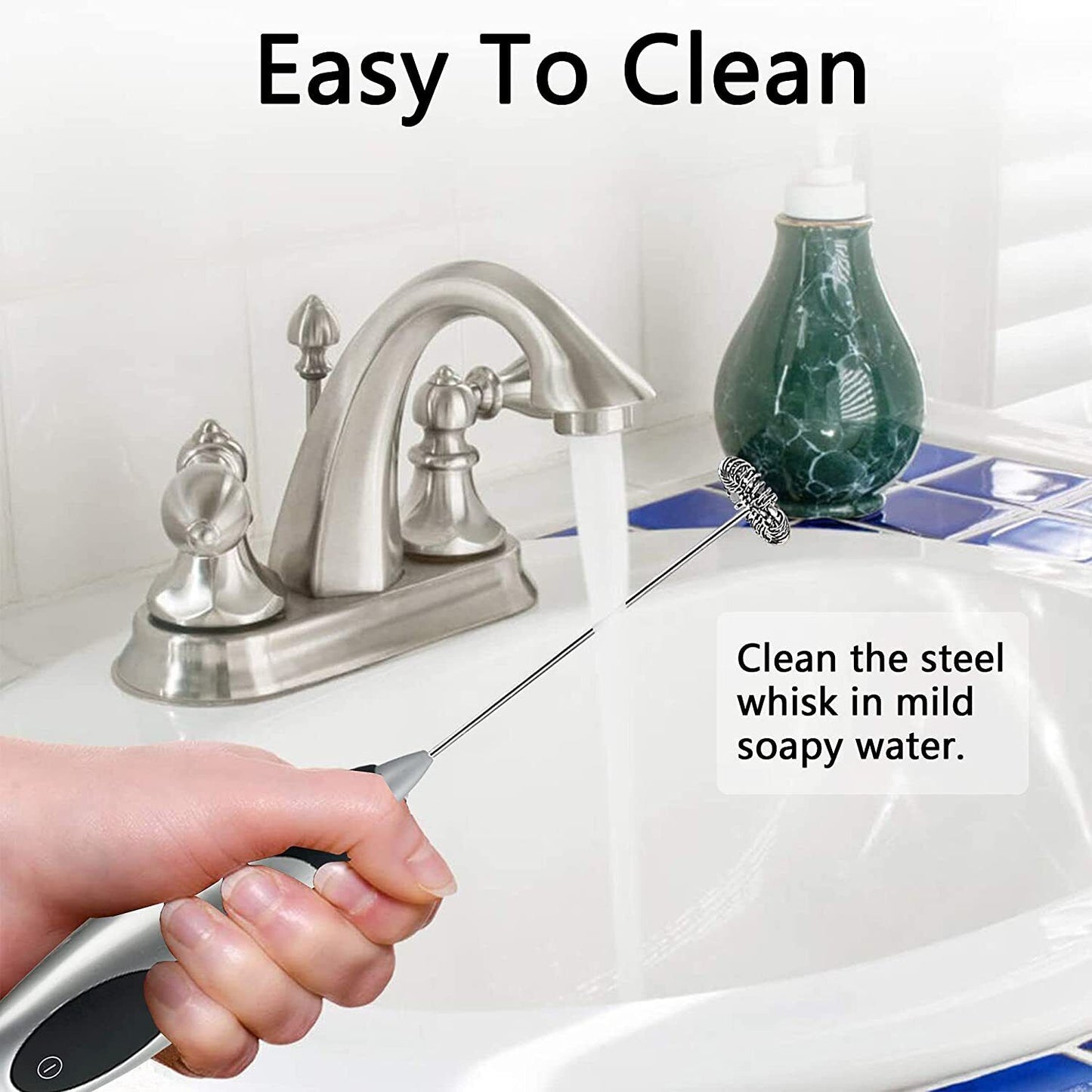 Original Milk Frother Handheld Foam Maker Whisk Drink Mixer for Lattes Matcha