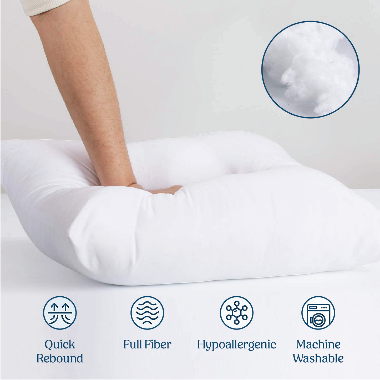 Pack of 4 Throw Pillows Insert Ultra Soft Bed & Couch Sofa Decorative Pillows