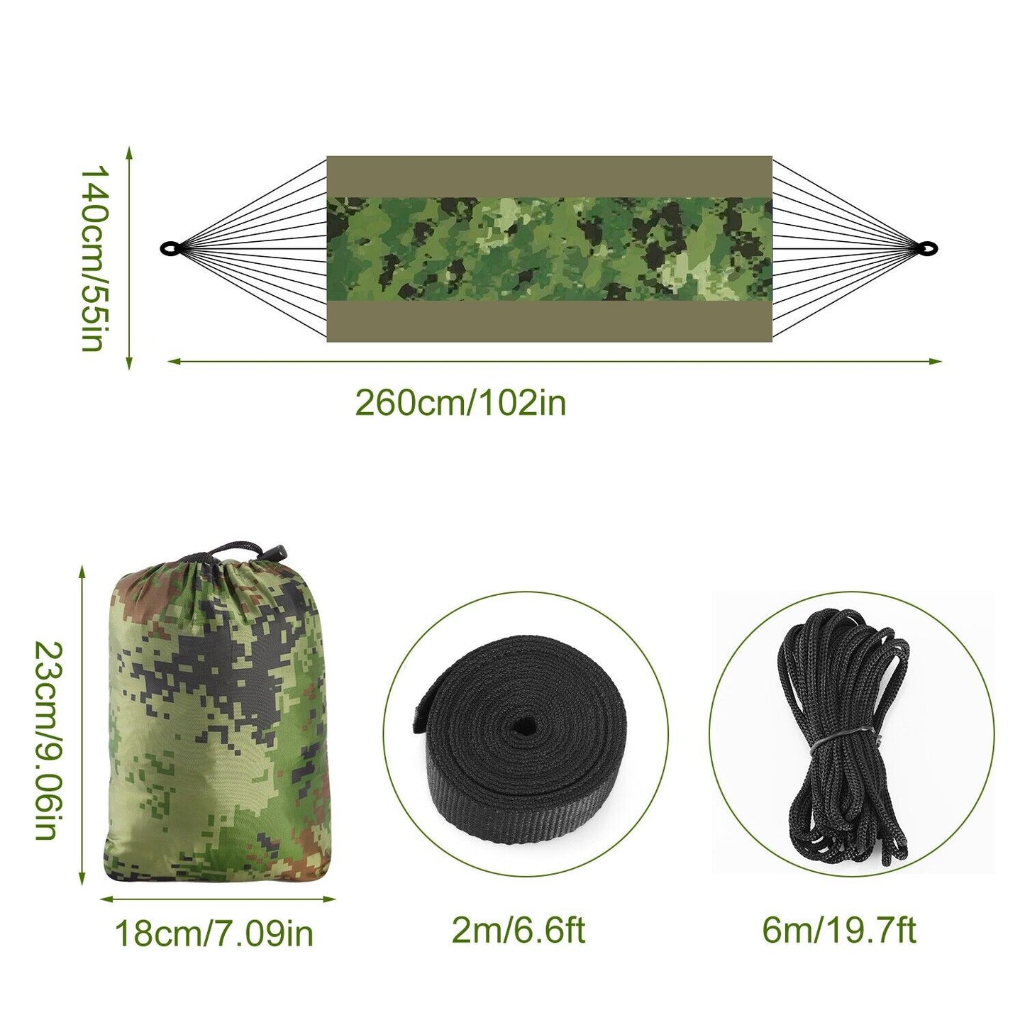 600lbs Double Person Camping Hammock with Mosquito Net