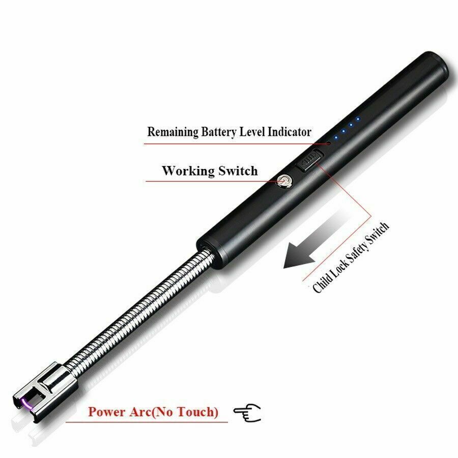 Electric Lighter, Candle Lighter, USB Rechargeable Electronic, Kitchen, BBQ