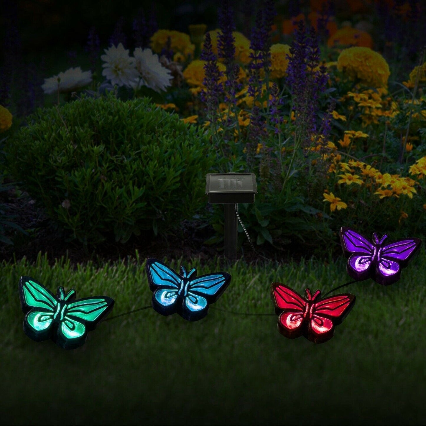 Solar Powered Butterfly Lights Garden Lawn Outdoor Landscape LED Decor Light