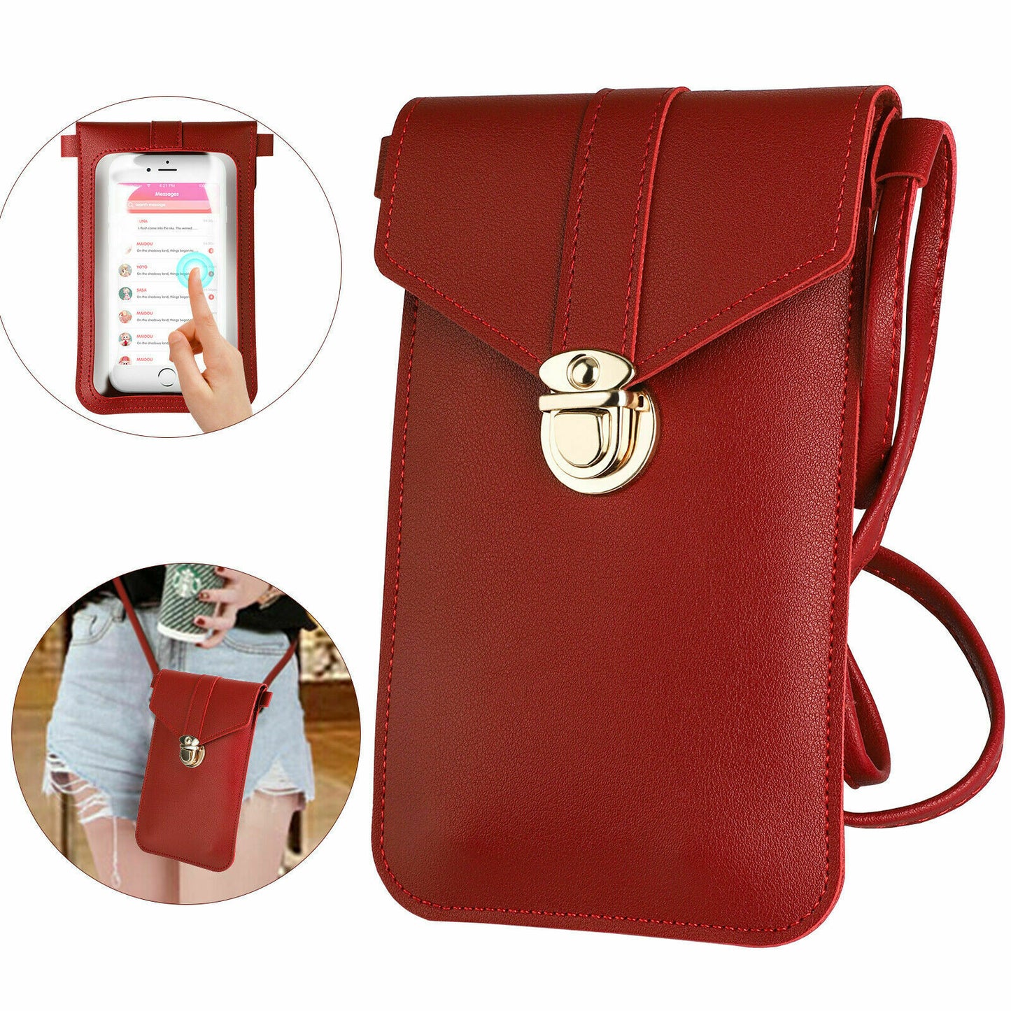 Women  Crossbody Cell Phone Shoulder Case POP