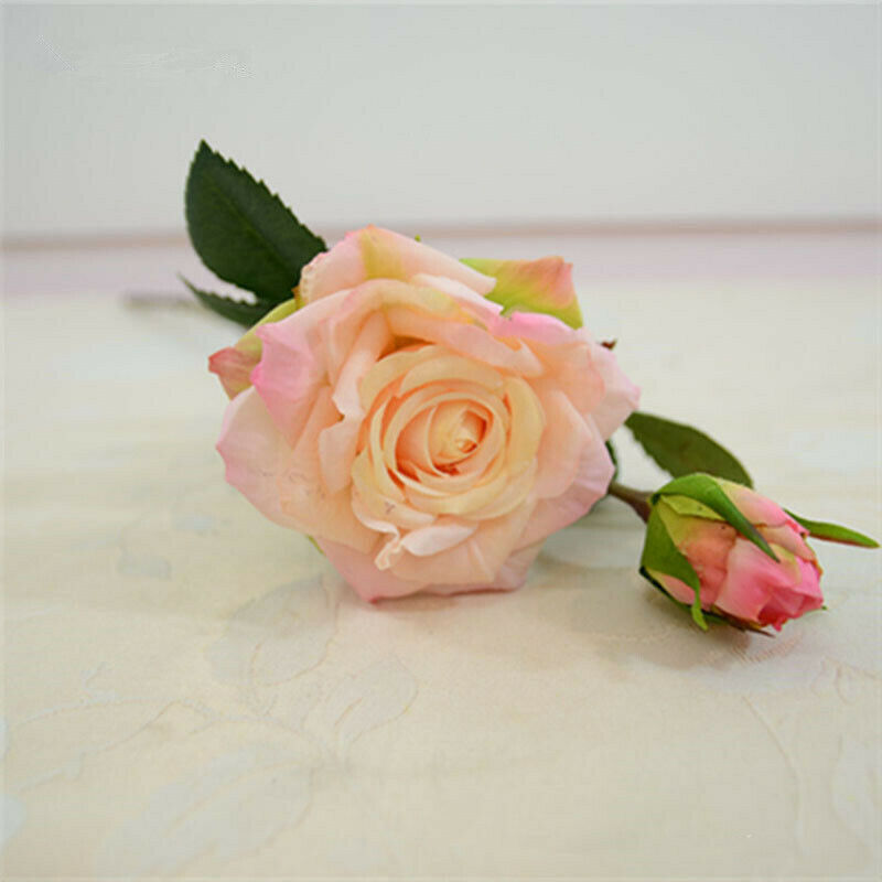 Artificial Silk Flower Pink Red Peony Rose Wedding Bouquet