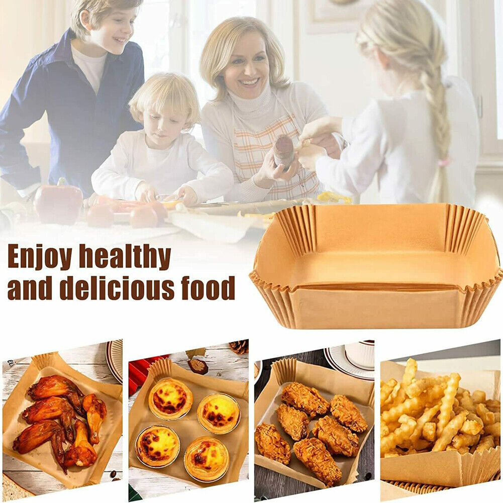 Air Fryer Liners , 150/100/50 pcs Disposable Paper Liner for Roasting Microwave