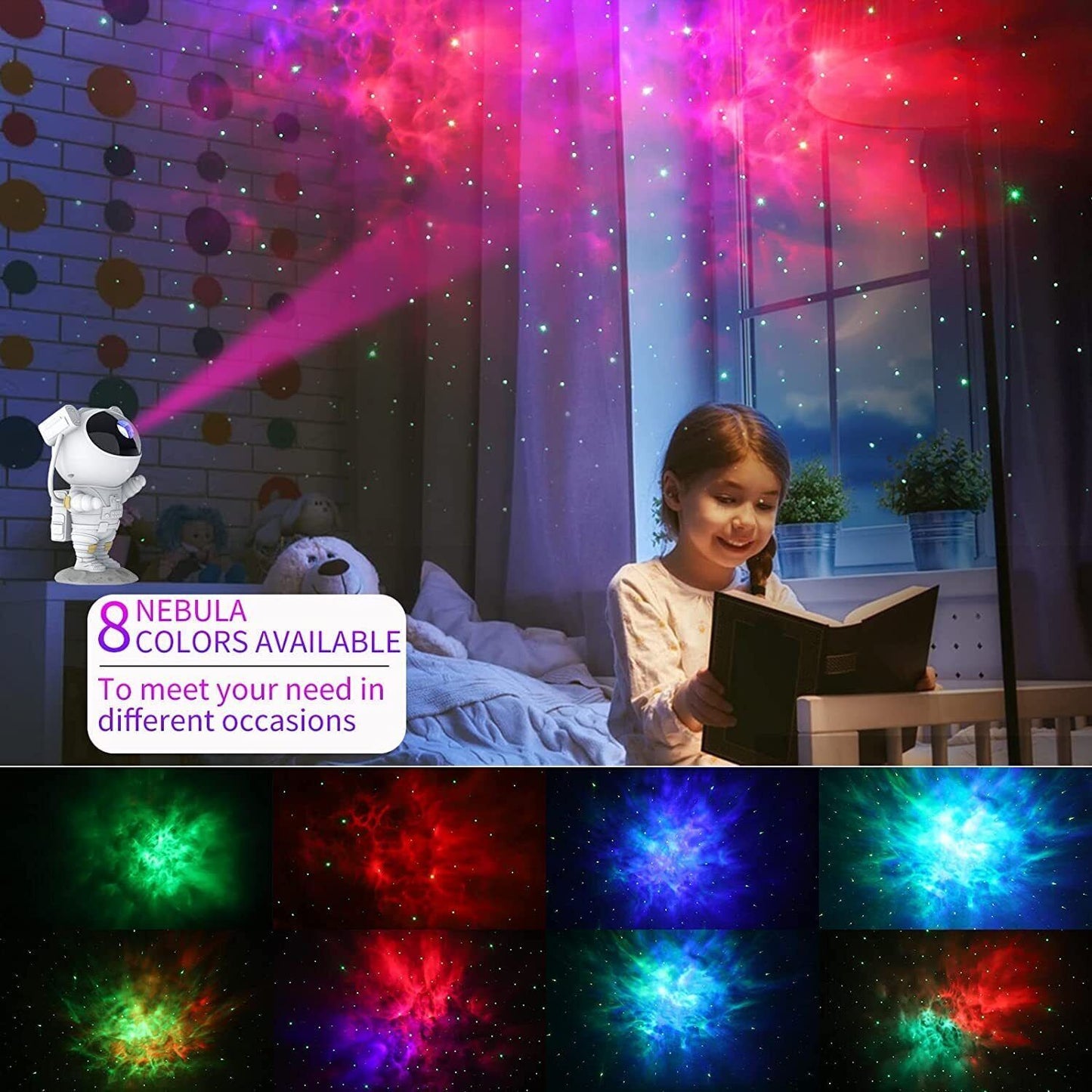 Astronaut Projector Galaxy Starry Sky Night Light Ocean Star LED Lamp Remote