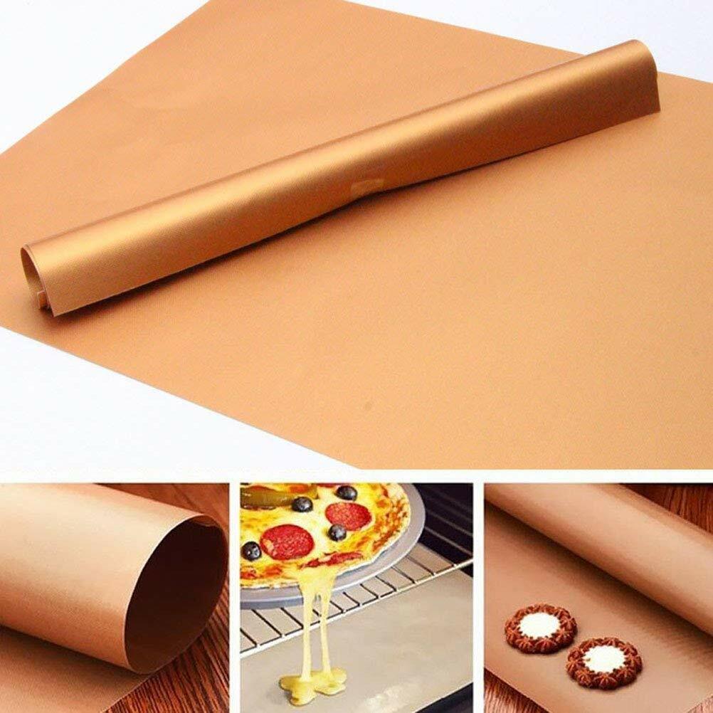 5pc Copper Grill Mats Baking Non Stick BBQ Cooking Oven Sheet Liner