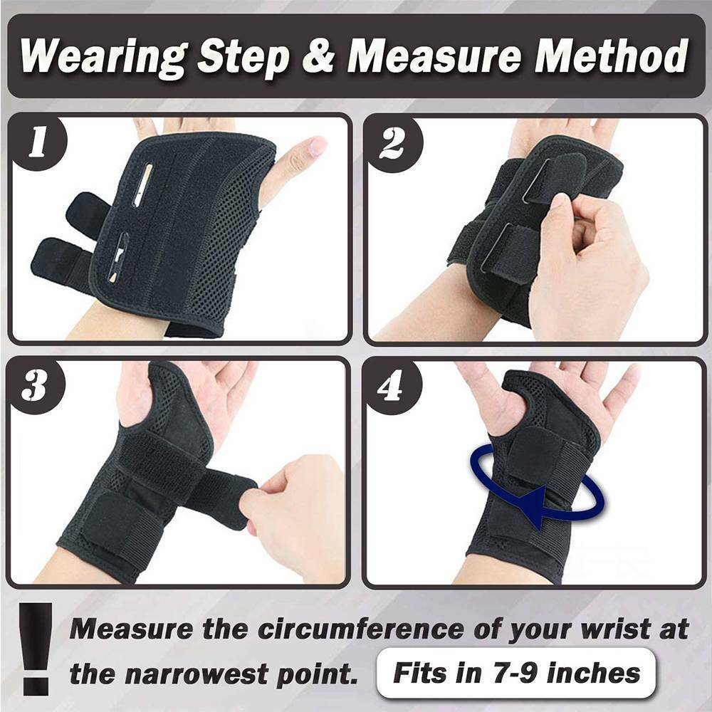 Adjustable Hand Wrist Brace Support Sprain Splint Carpal Tunnel