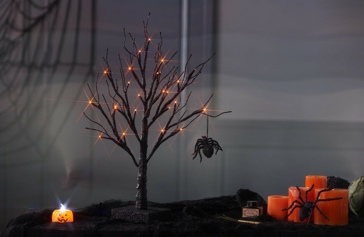 Hairui Lighted Halloween Tree Orange Lights Spooky Tree Lights Halloween Decor