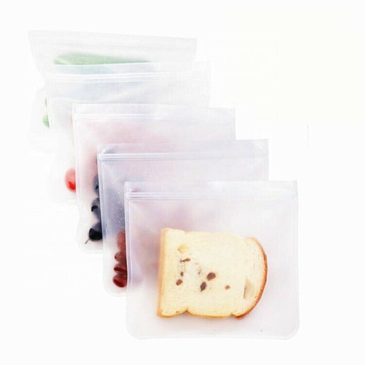 Reusable Silicone Food Fresh Bag Seal Storage Container Freezer Ziplock(9Pack)