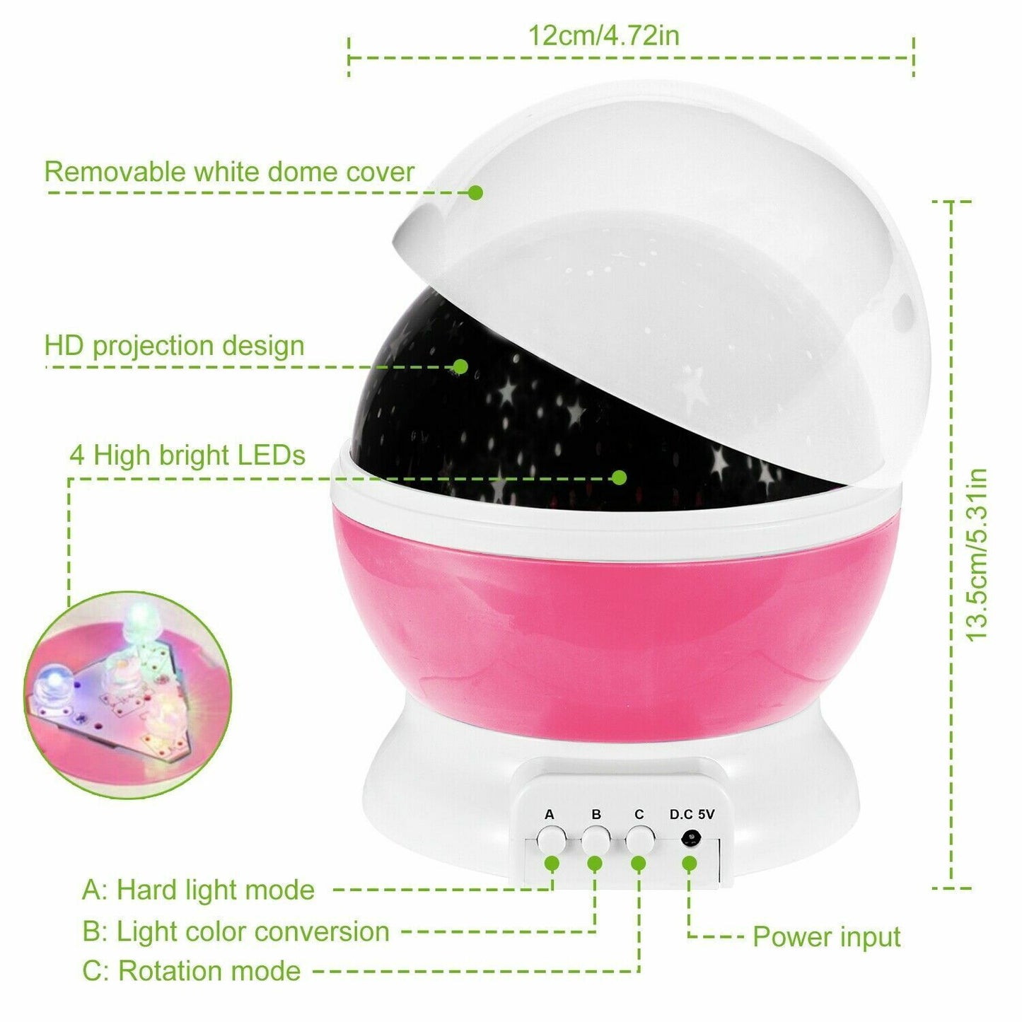 LED USB Star Light Kid Sleep Night Sky Romantic Starry Projector Cosmos Lamp🔥US