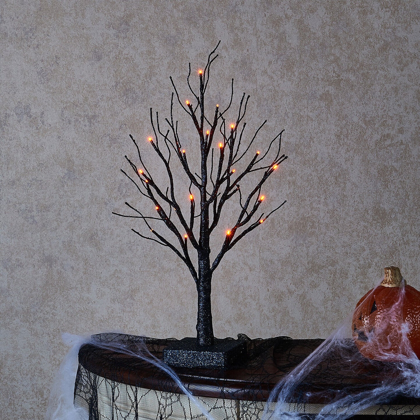 Hairui Lighted Halloween Tree Orange Lights Spooky Tree Lights Halloween Decor