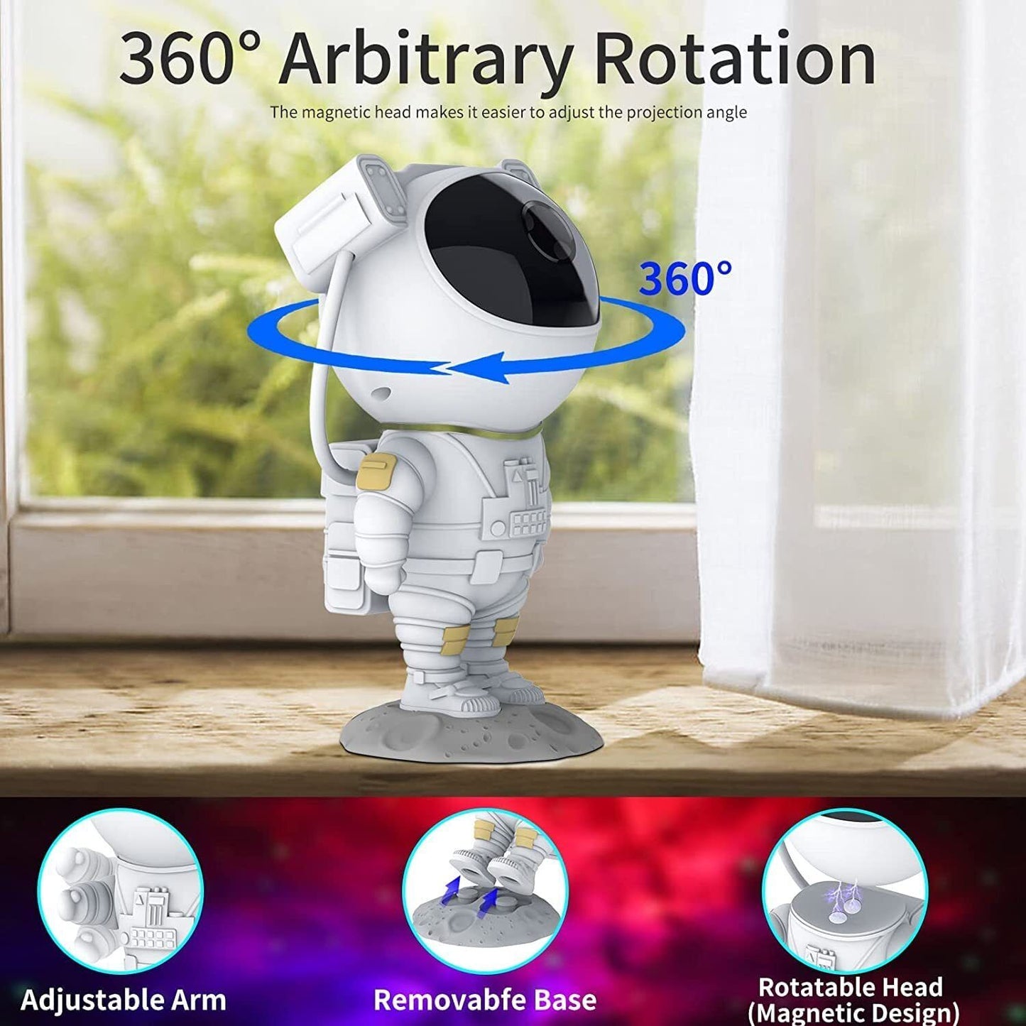 Astronaut Projector Galaxy Starry Sky Night Light Ocean Star LED Lamp Remote