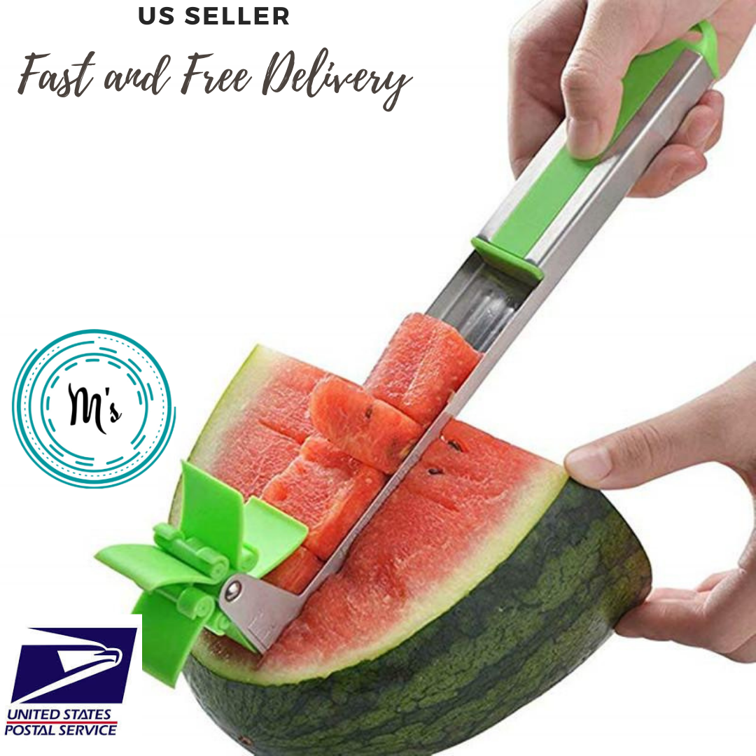 Watermelon Slicer Fruit Cutter Windmill Kitchen Utensils Gadgets Stainless Steel