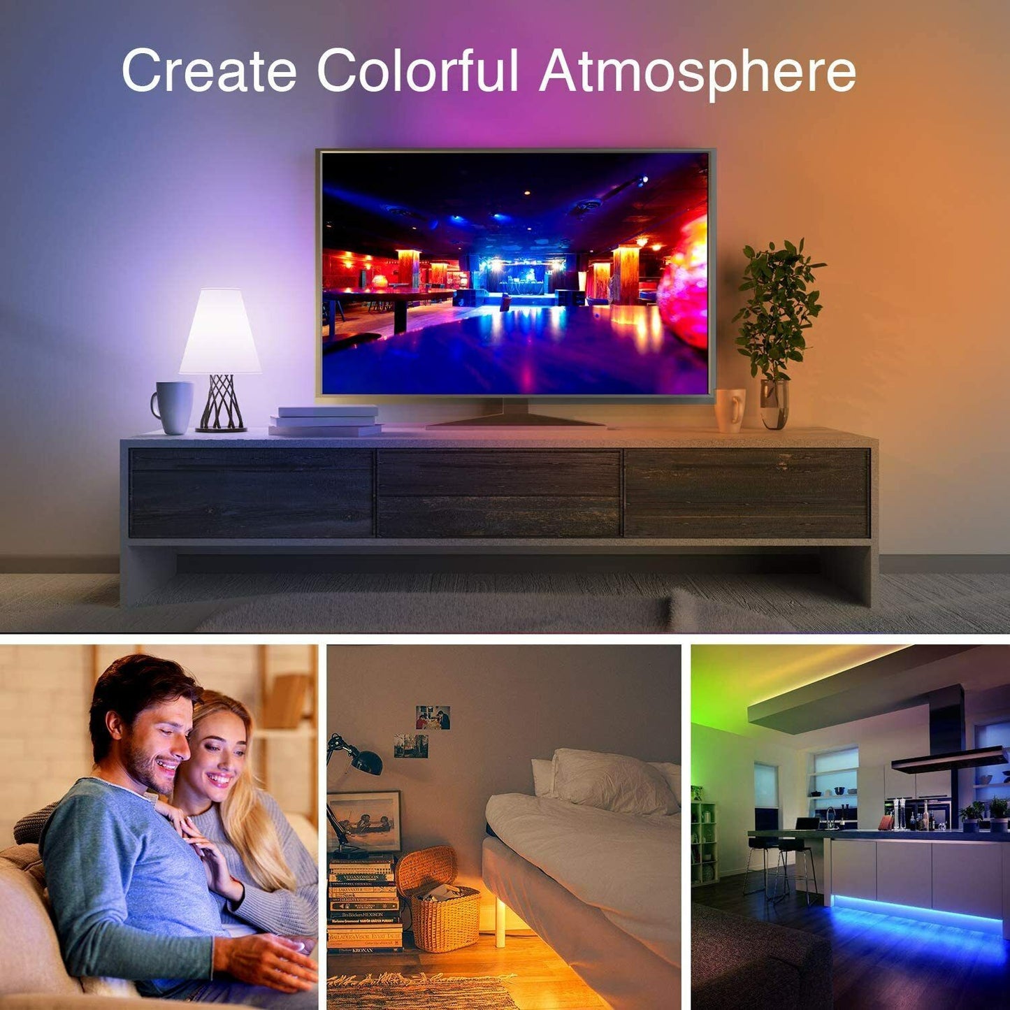 Led Strip Lights 16.4ft RGB  5050 Led Tape Lights Color Changing