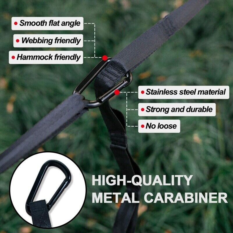 Camping Hammock Tent with Mosquito Net Portable Hanging Bed 441lb Double Person