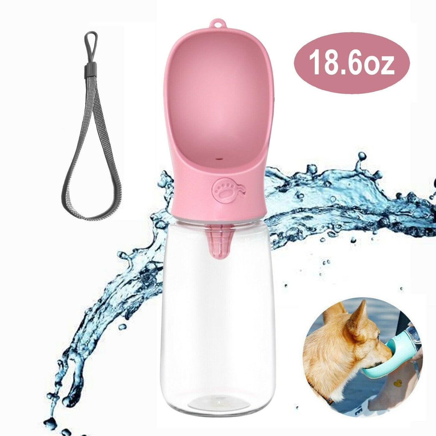 Dog Water Bottle - Leak Proof Portable Water Dispenser for Outdoor