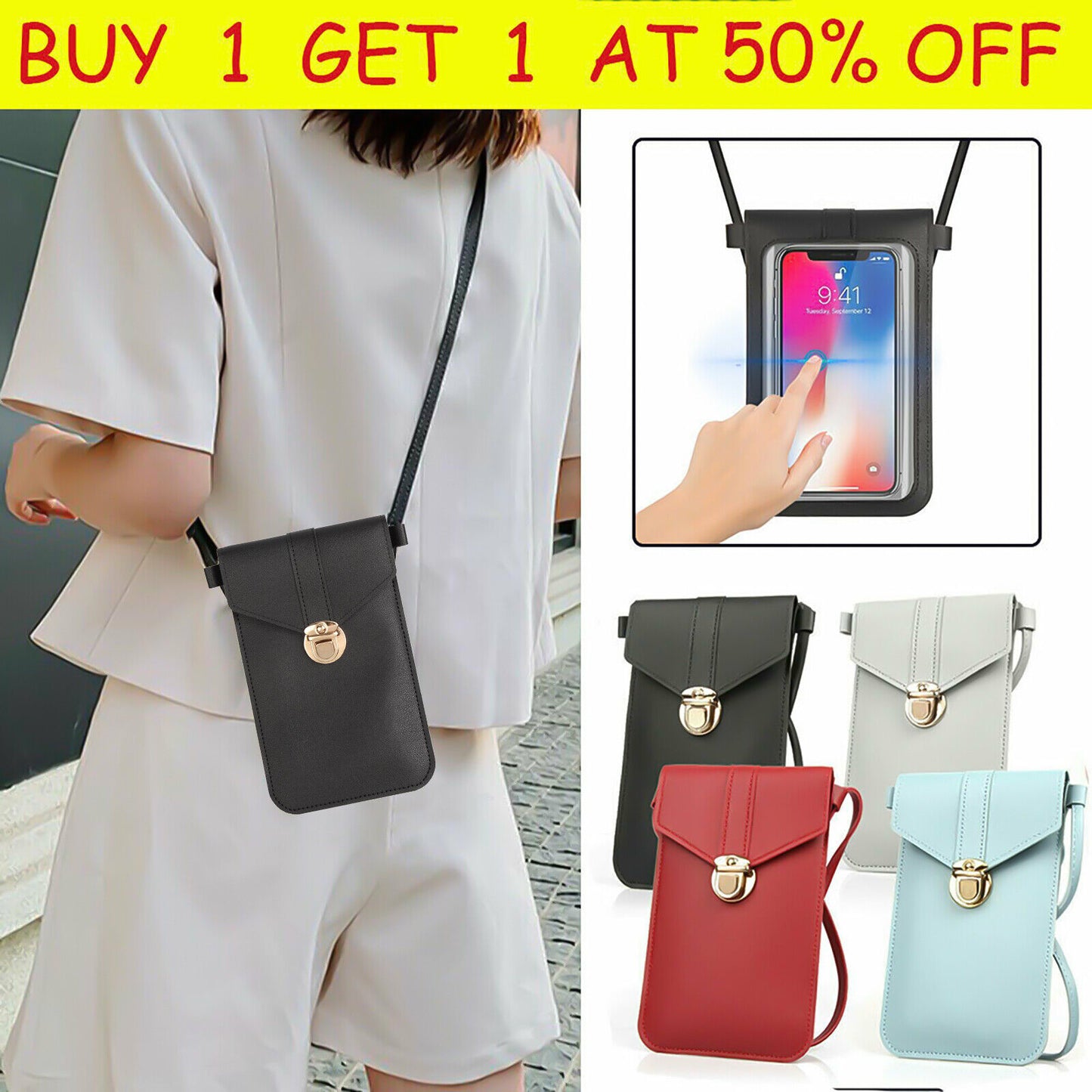 Women  Crossbody Cell Phone Shoulder Case POP