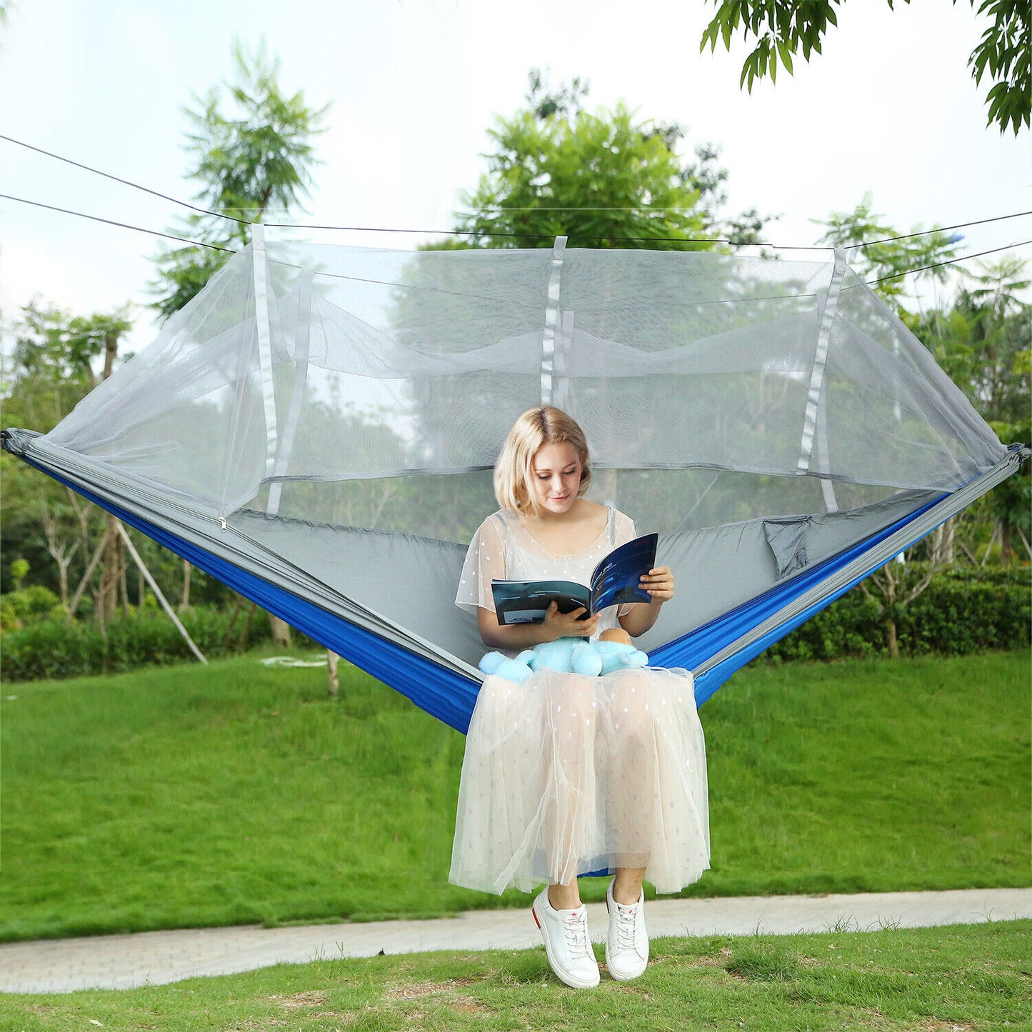 600lbs Double Person Camping Hammock with Mosquito Net