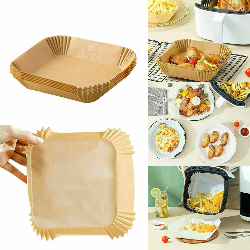 Air Fryer Liners , 150/100/50 pcs Disposable Paper Liner for Roasting Microwave